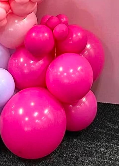 12" hot pink latex balloons 50 count