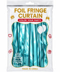 fringe curtain color teal