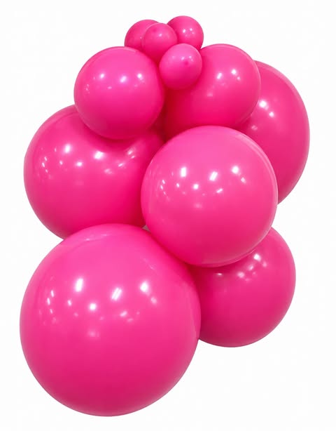 12" hot pink latex balloons 50 count