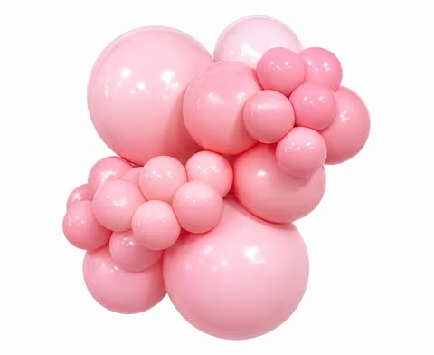 12" bubble pink latex balloon 50 count