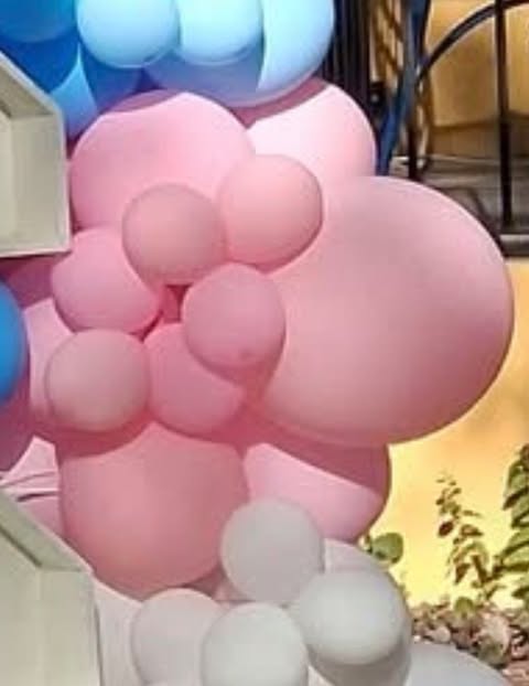 12" bubble pink latex balloon 50 count
