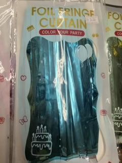 fringe curtain color light blue