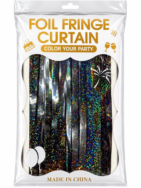 fringe curtain color laser black