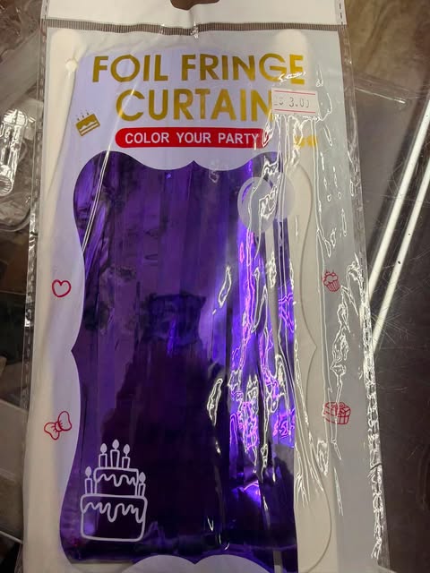 Fringe curtain color purple
