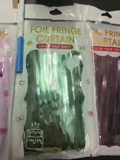fringe curtain color light green