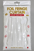 fringe curtain color white