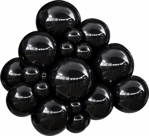 12" black latex balloons 50count