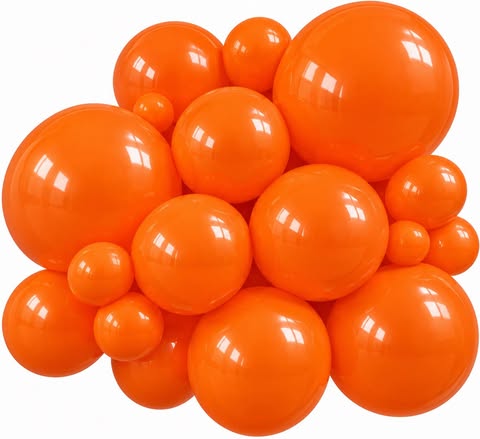 12" latex orange balloons