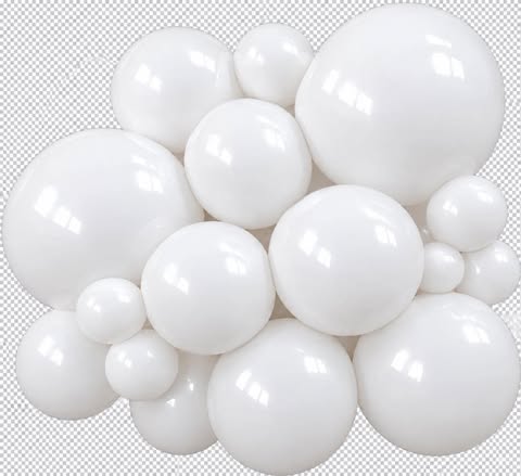 12" white latex balloons 50 count
