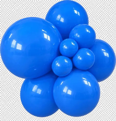 12" mid blue latex balloon 50ct