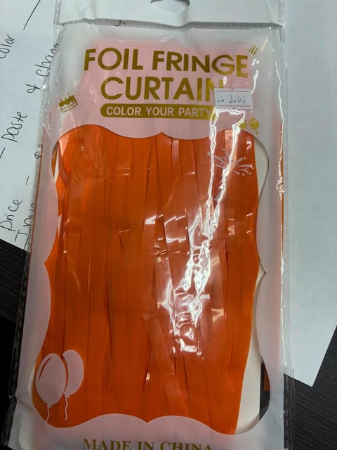 Fringe curtain color Macaroon orange