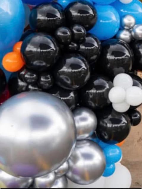 12" black latex balloons 50count