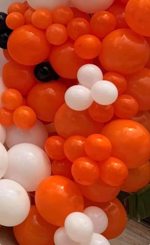 12" latex orange balloons