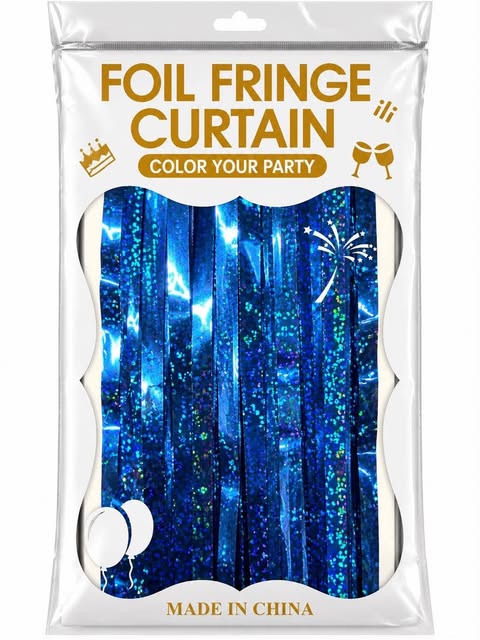 fringe curtain color laser blue