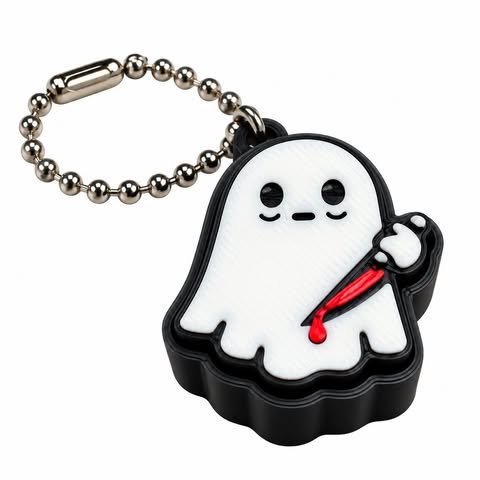 HALLOWEEN GHOST KEYCHAIN CLICKER
