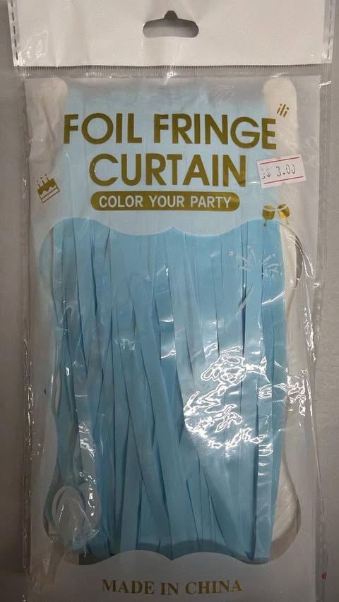 fringe curtain color macaron blue