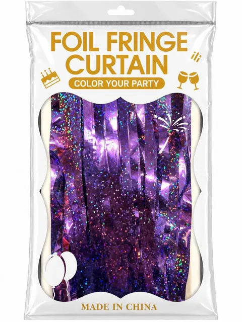 fringe curtain color laser purple