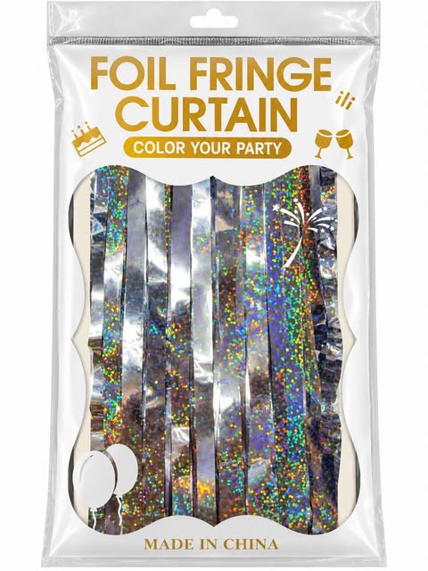 fringe curtain color laser silver