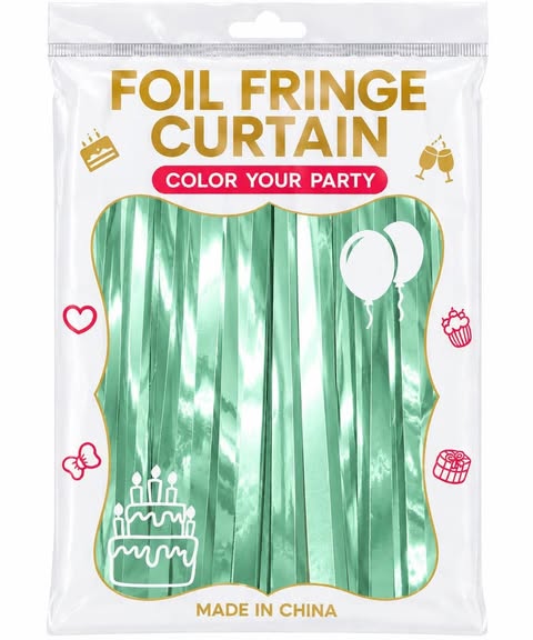 fringe curtain color light green