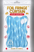 fringe curtain color macaron blue