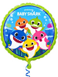 17" baby shark round balloon
