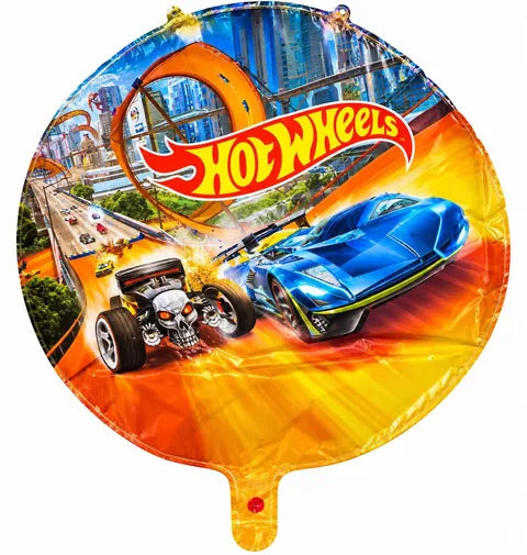 18" hot wheel round balloon
