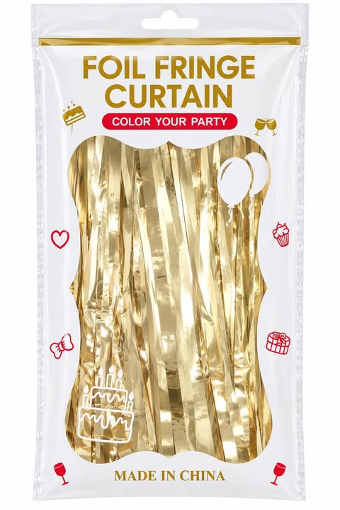 fringe curtain color light gold