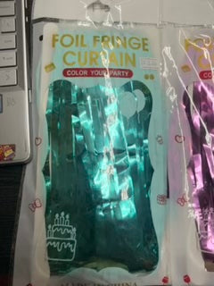 fringe curtain color teal