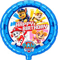 18" Happy birthday paw patrol round balloon