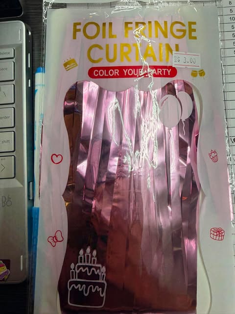 fringe curtain color pink