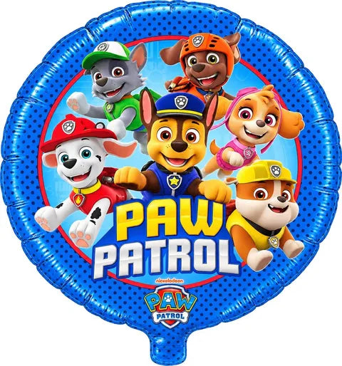 18" paw patrol round balloon