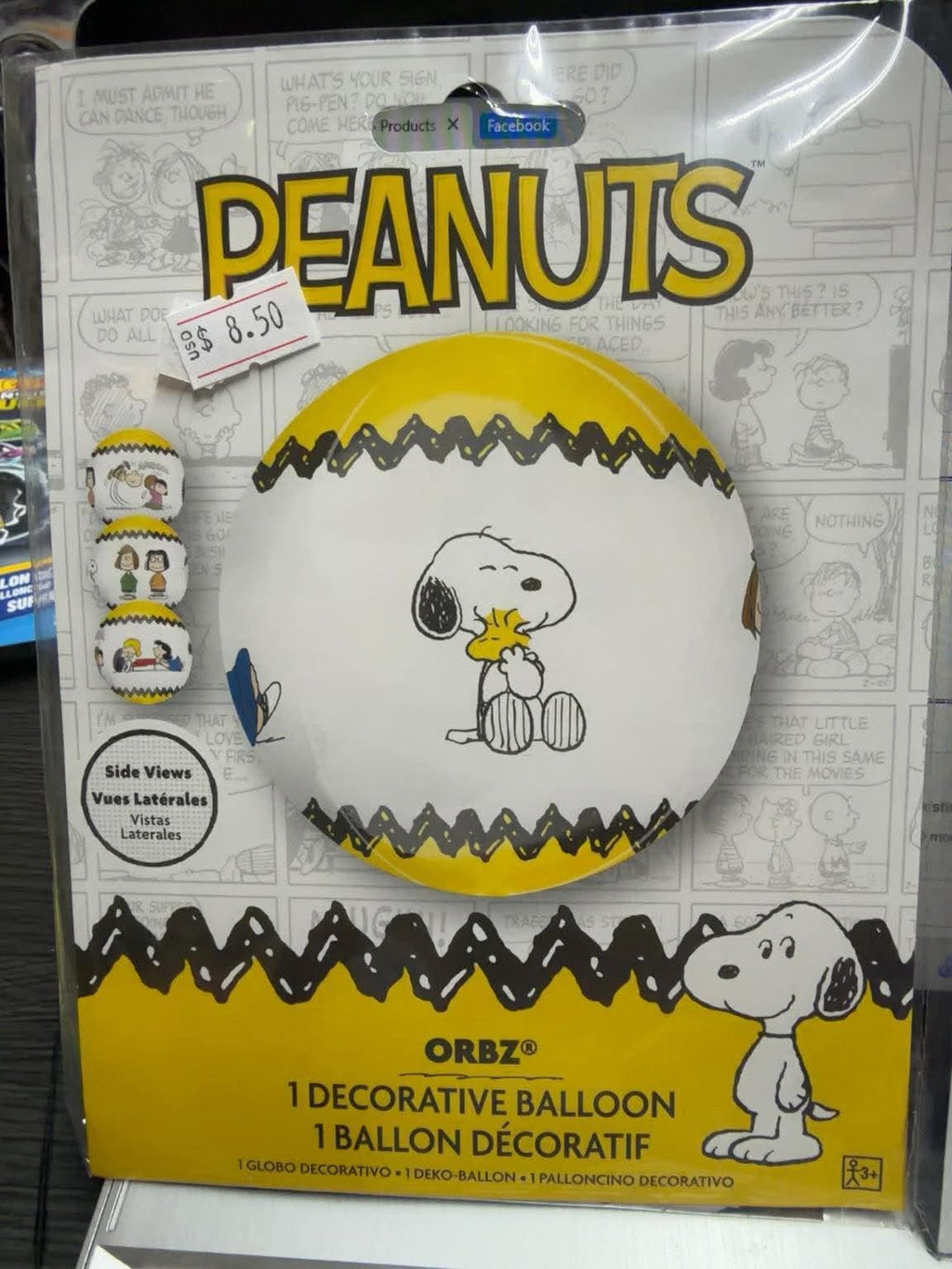15" Peanuts orb balloon